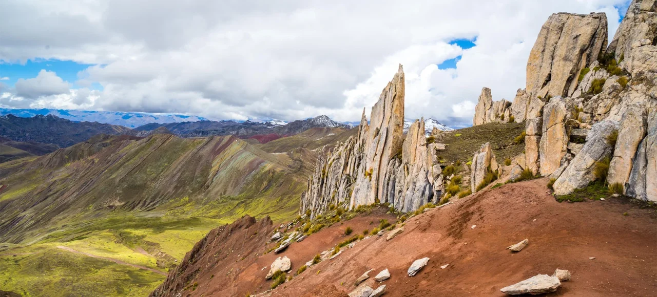 Andes Hike through colorful mountains in Peru