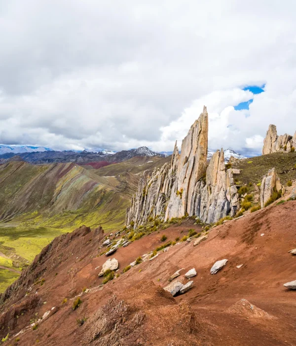 Andes Hike through colorful mountains in Peru