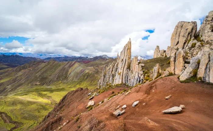 Andes Hike through colorful mountains in Peru