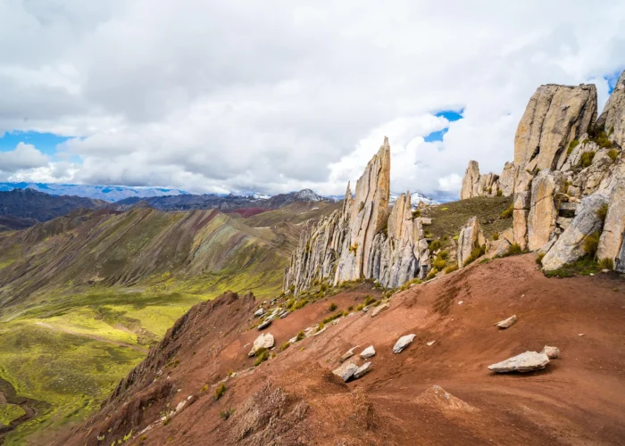Andes Hike through colorful mountains in Peru
