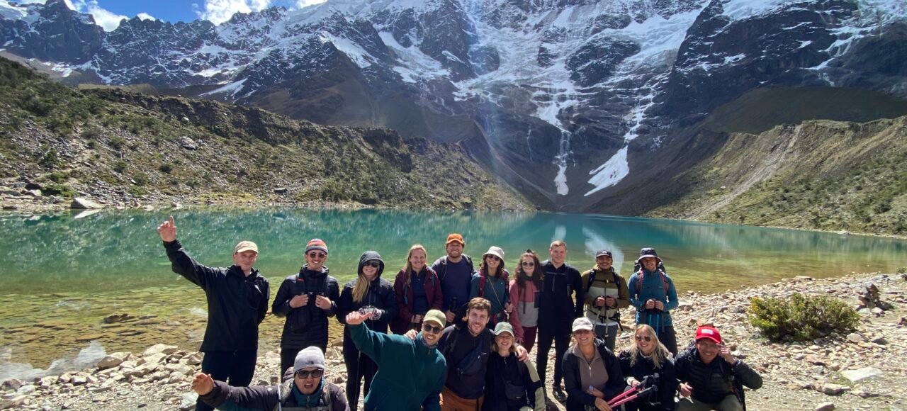 Group of hikers at Humantay Lake Day Hike in Peru