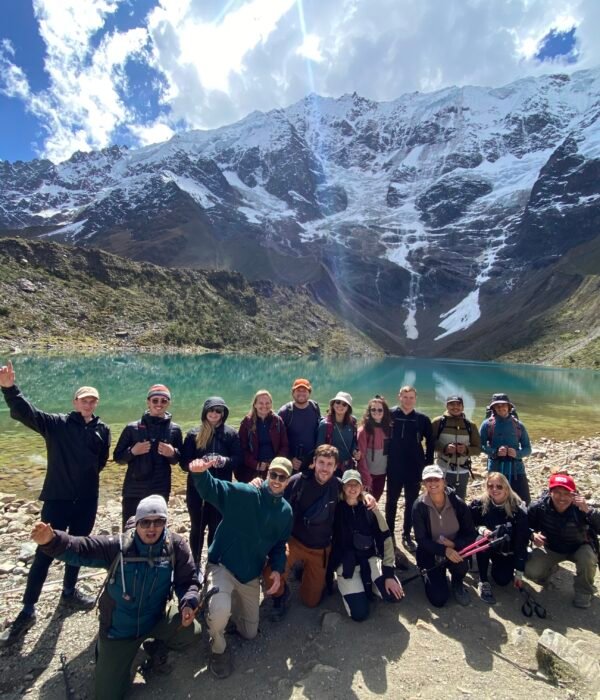 Group of hikers at Humantay Lake Day Hike in Peru