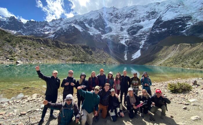 Group of hikers at Humantay Lake Day Hike in Peru