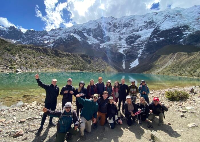 Group of hikers at Humantay Lake Day Hike in Peru