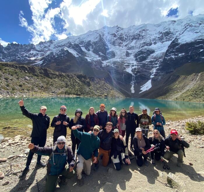 Group of hikers at Humantay Lake Day Hike in Peru